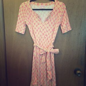 Lilly Pulitzer Pink and Orange Houndstooth Dress